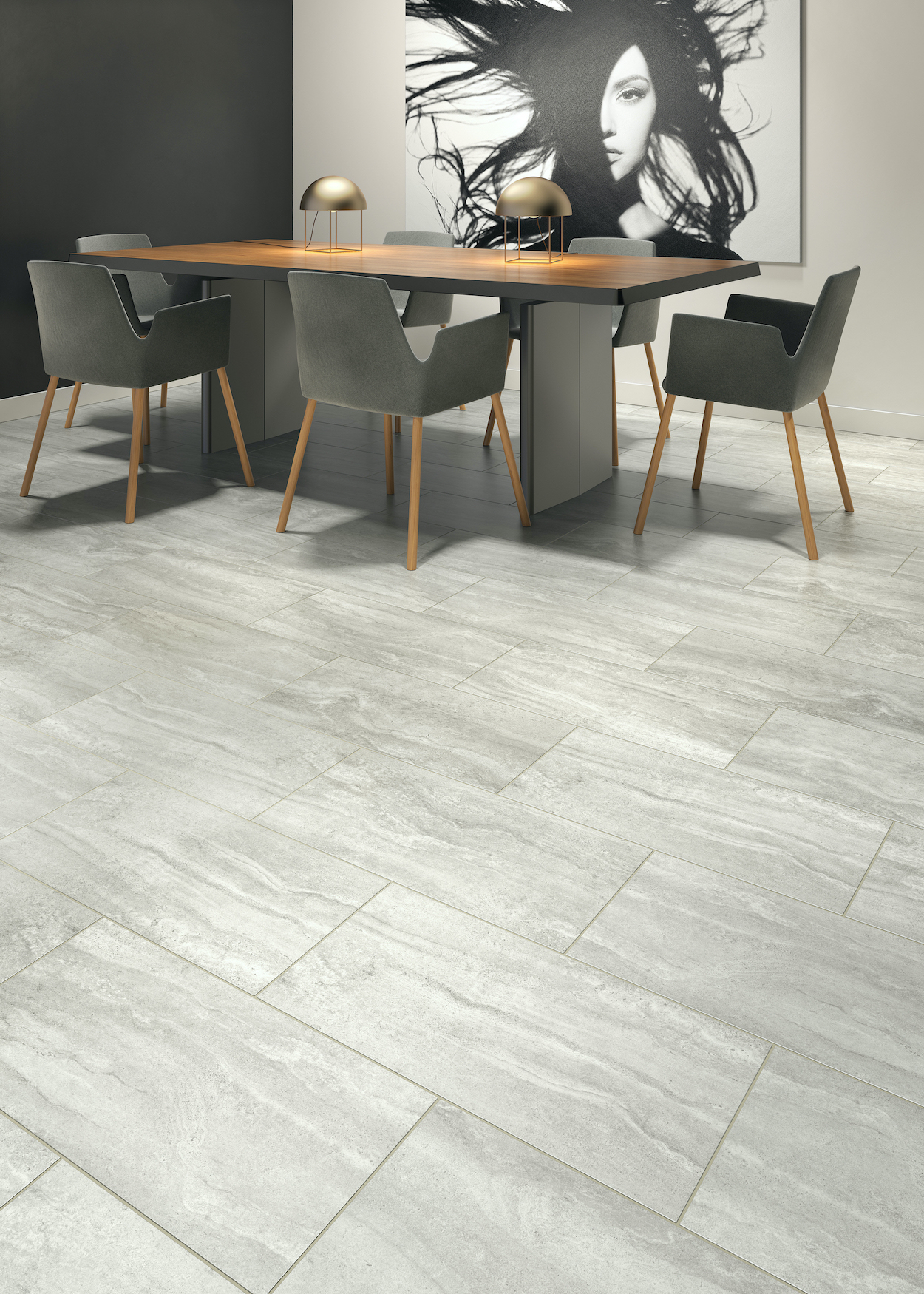 ultraceramic grey woodgrain flooring