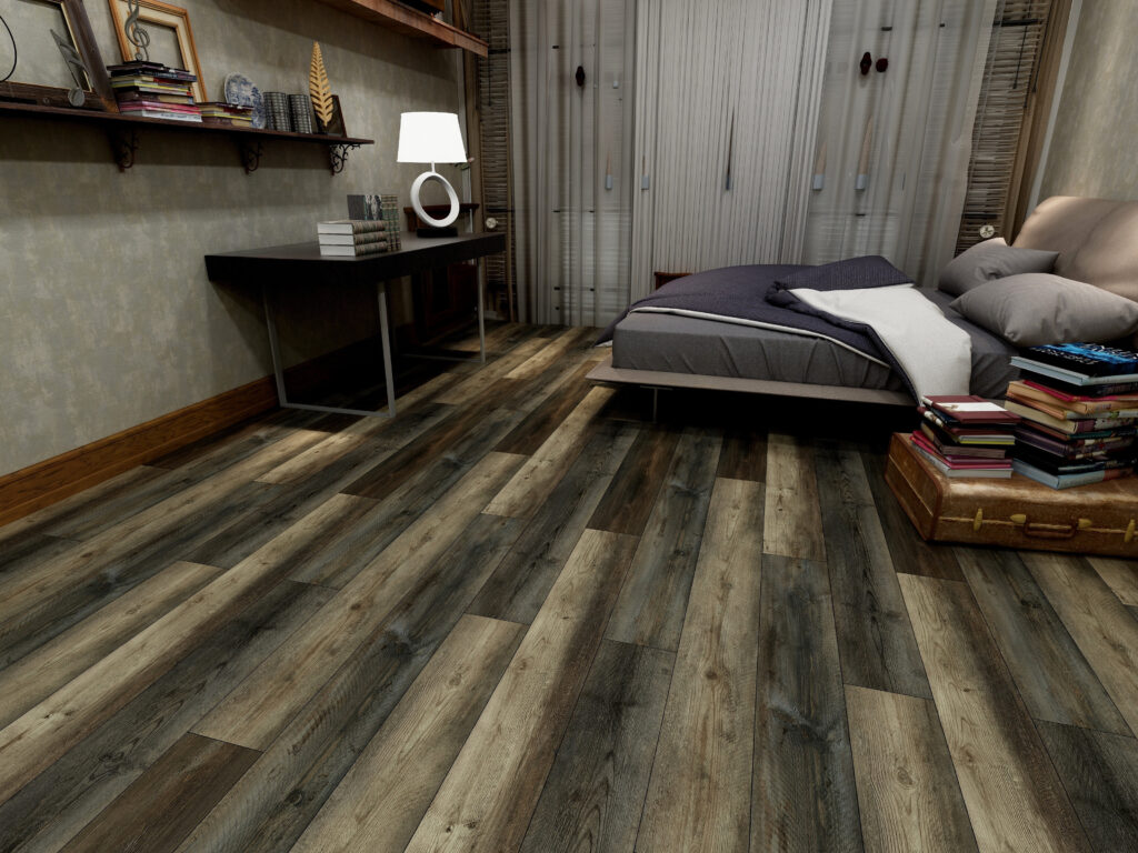 dark bedroom flooring, natural wood grain